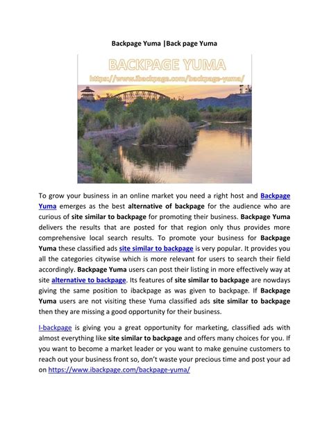 backpage yuma az|Yuma Backpage .